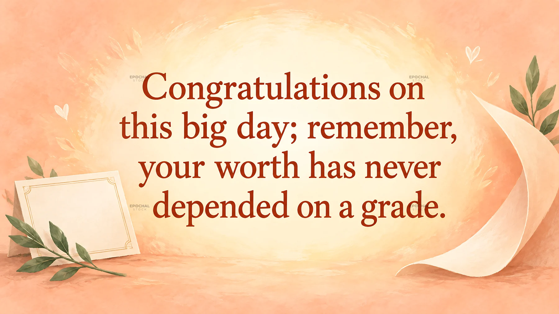 Encouraging High School Graduation Greeting Card - AI-generated stock image