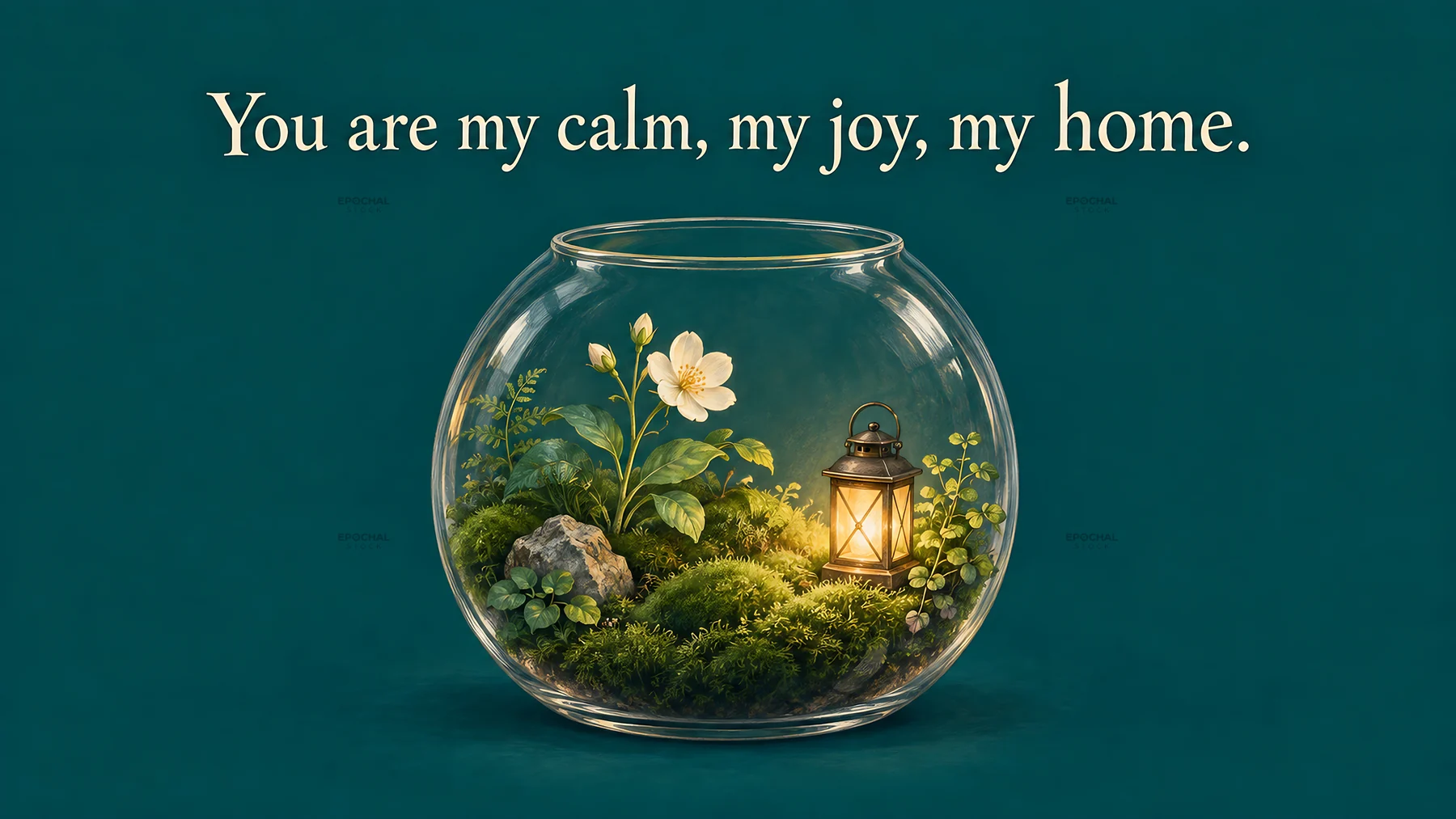 You Are My Calm, My Joy, My Home Greeting - AI-generated stock image