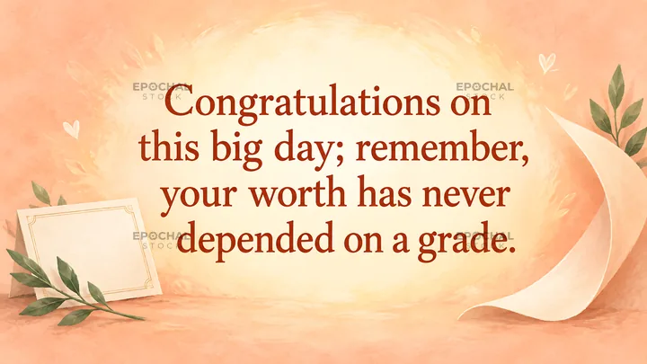 Encouraging High School Graduation Greeting Card - AI-generated stock image