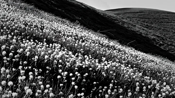 Colorful clover meadow in a natural setting - AI-generated stock image