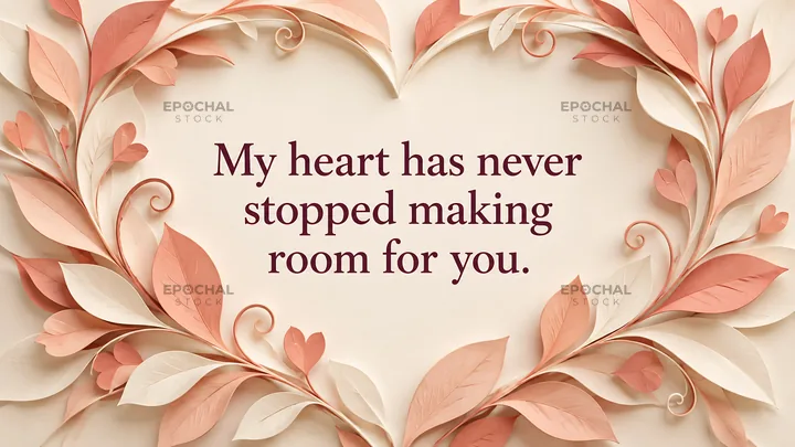 Botanical Greeting Card with Lasting Love Message - AI-generated stock image