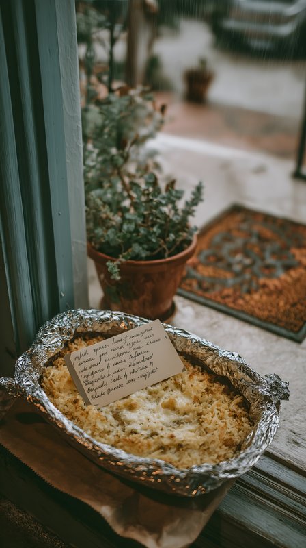 Homemade meal sits on window ledge near potted plant Free Premium Stock Image - stock photo