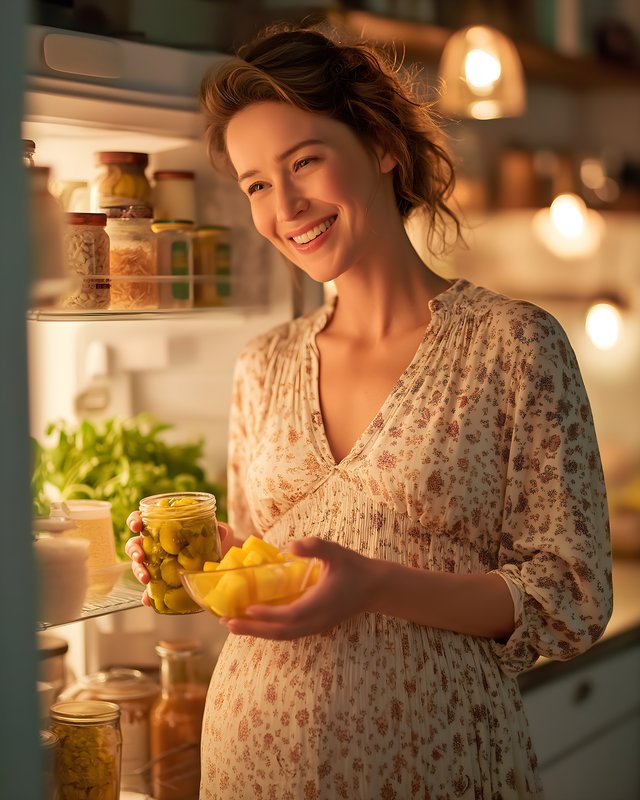 Woman smiles while preparing food in kitchen at night Free Premium Stock Image - stock photo
