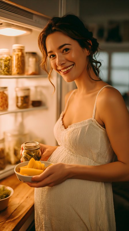 Woman prepares snack in kitchen during evening time Free Premium Stock Photo - stock photo