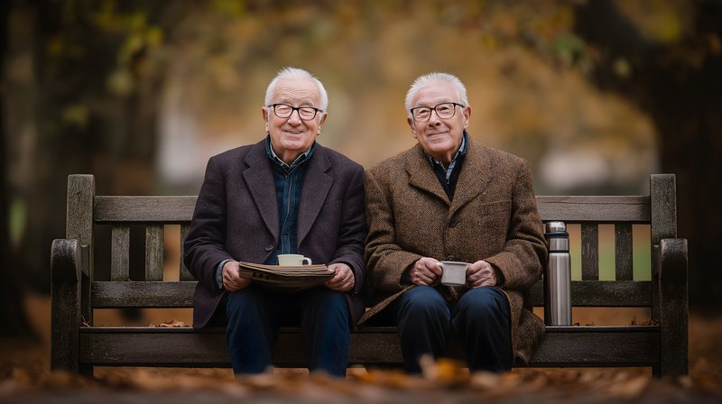 Friends enjoy time together in the park during autumn Free Premium Stock Image - stock photo