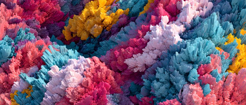 Colorful abstract shapes create a vivid landscape scene Free Premium Stock Image - stock photo