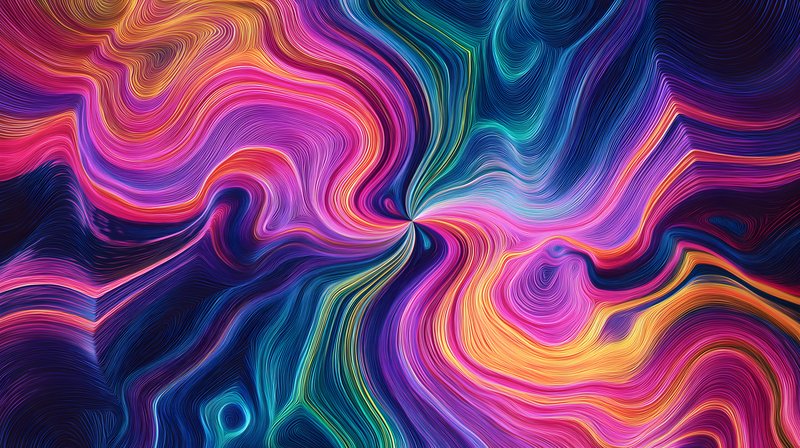 Swirls of colors create patterns in a digital artwork Free Premium Stock Image - stock photo
