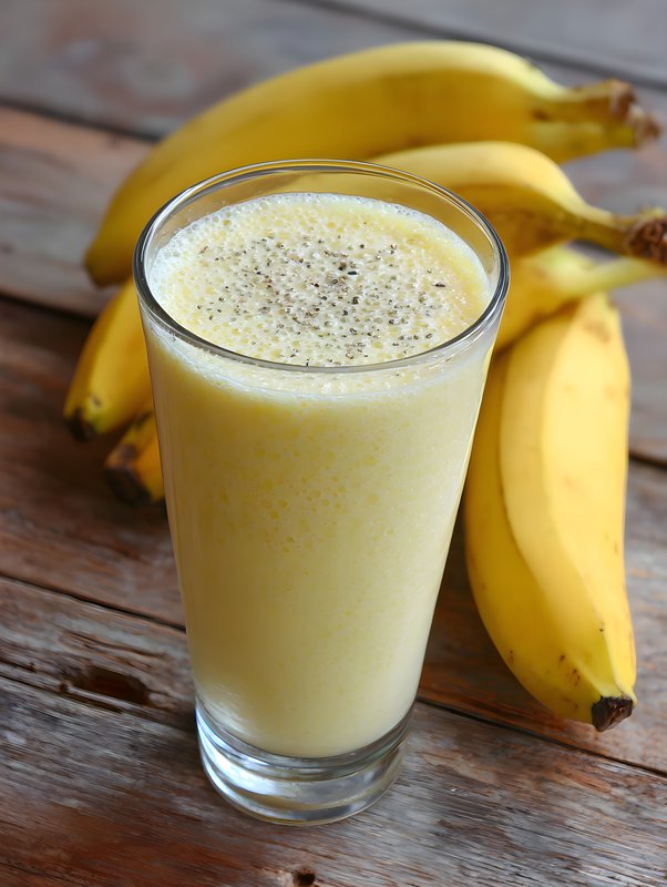 Making a banana smoothie with fresh bananas at home Free Premium Stock Photo - stock photo