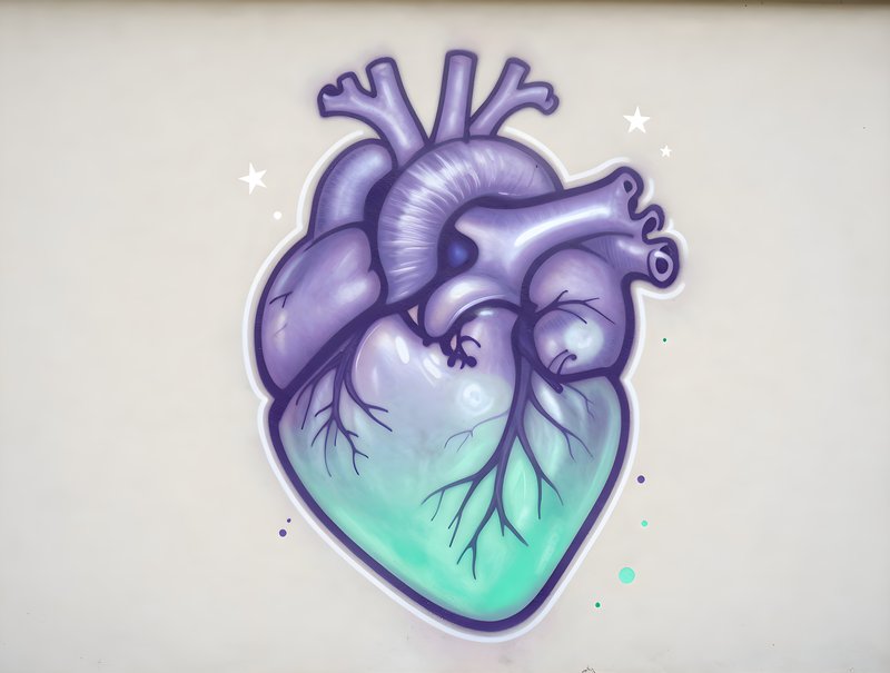 Street art shows heart design on a wall in urban area Free Premium Stock Image - stock photo