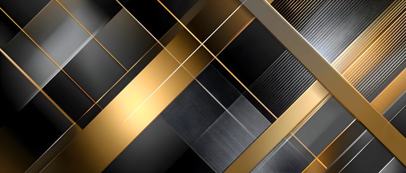 Abstract pattern with lines and shapes in black and gold colors Free Premium Stock Photo - stock photo