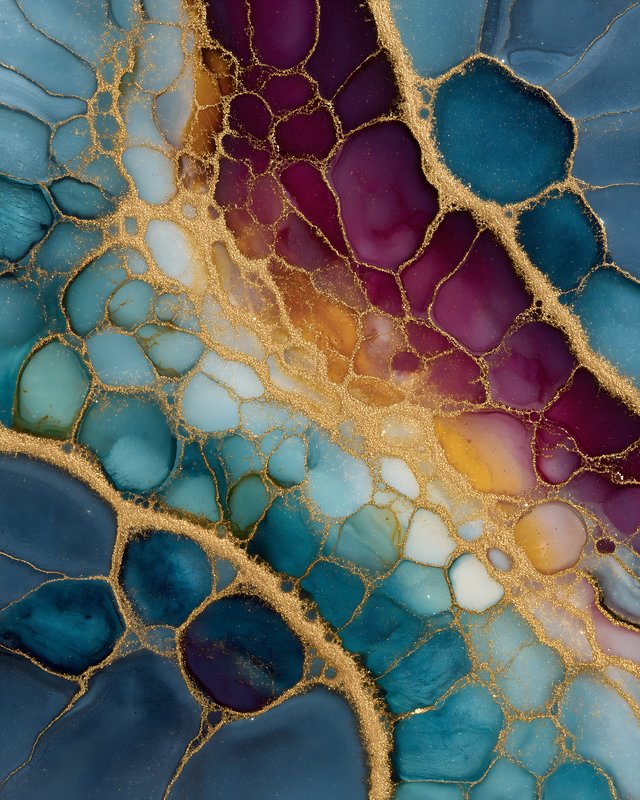 Colorful abstract pattern with gold and deep hues Free Premium Stock Image - stock photo