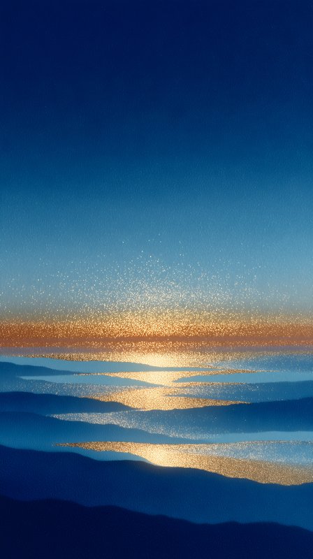 Sunset over the ocean with reflections on the water Free Premium Stock Photo - stock photo