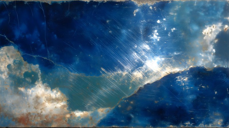 Sky with clouds and blue shades over the horizon Free Premium Stock Image - stock photo