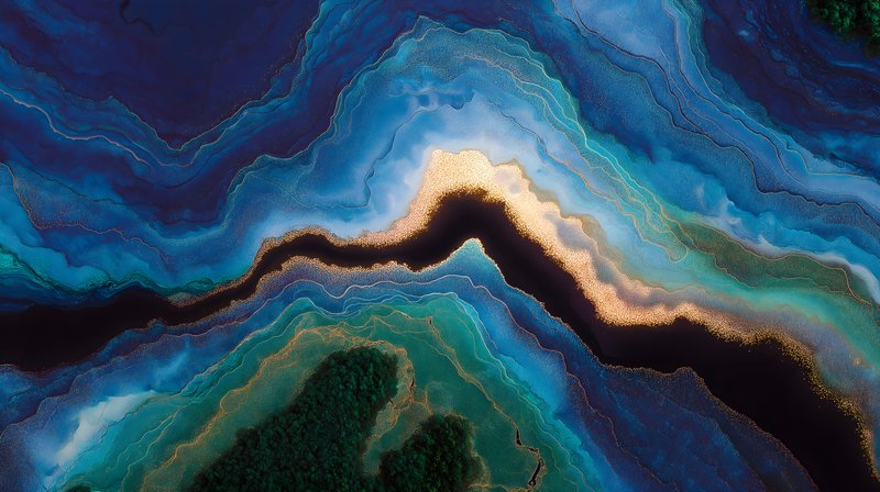 Colorful abstract pattern showing water and land forms Free Premium Stock Photo - stock photo