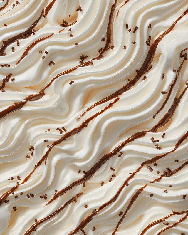Creamy texture with chocolate drizzle and sprinkles on top Free Premium Stock Photo - stock photo