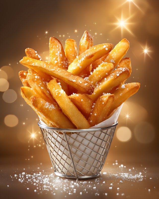 Crispy fries served in a basket with a bright background Free Premium Stock Photo - stock photo