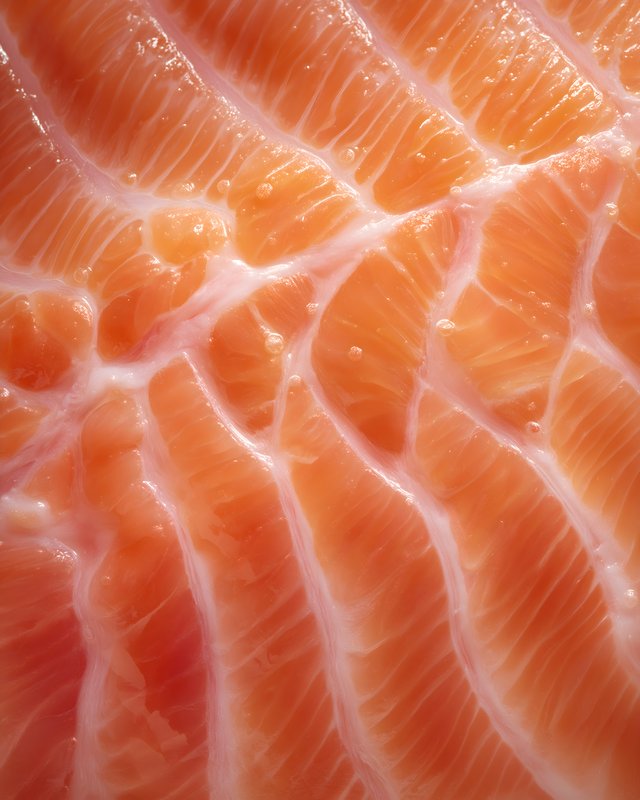 Salmon fillet showing texture and color in close up view Free Premium Stock Photo - stock photo