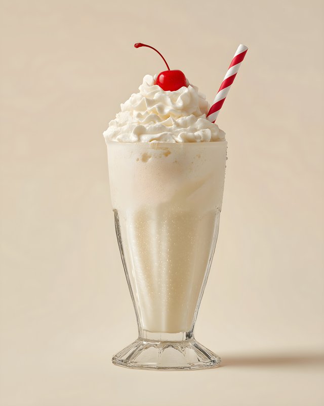 Delicious milkshake with whipped cream and cherry on top Free Premium Stock Photo - stock photo