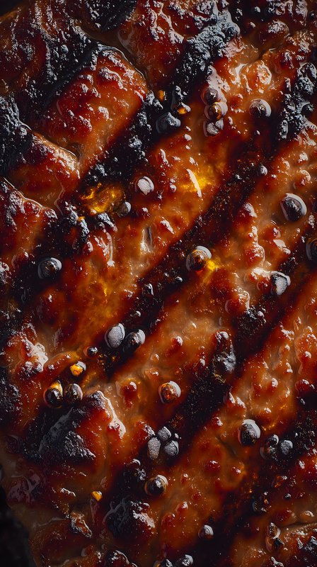 Juicy steak on grill with charred lines and texture Free Premium Stock Image - stock photo