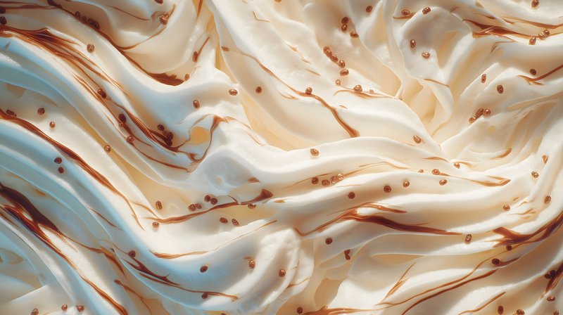 Swirls of cream with chocolate and gold sprinkles on top Free Premium Stock Photo - stock photo