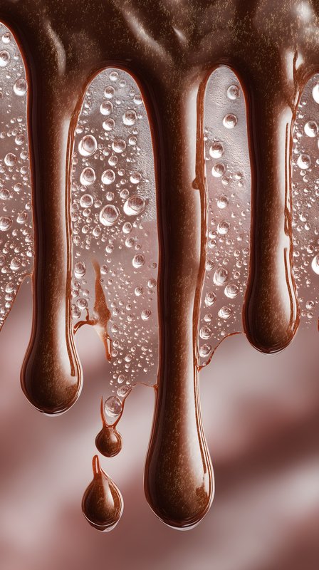 Chocolate dripping with bubbles on a smooth surface Free Premium Stock Photo - stock photo
