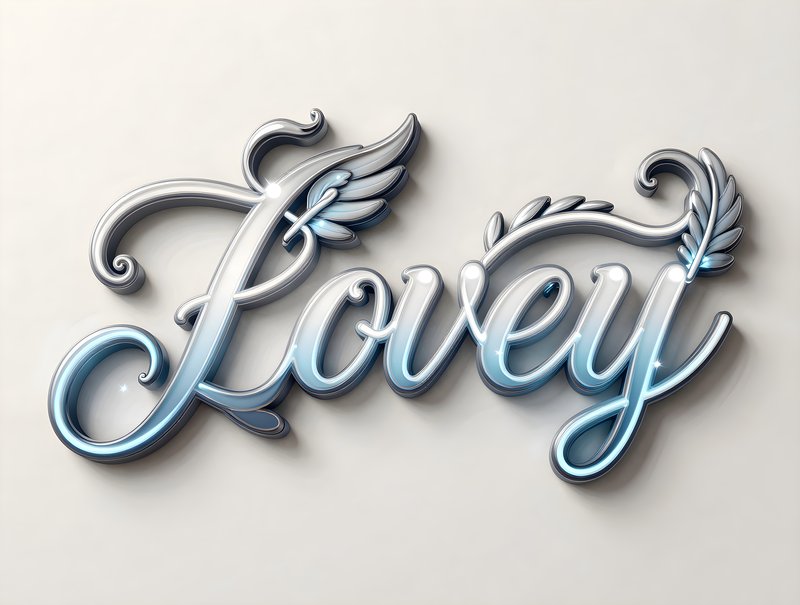 Love word art with wings and leaves design on a light background Free Premium Stock Photo - stock photo