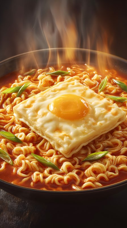 Warm bowl of noodles with egg on top served in a black dish Free Premium Stock Image - stock photo