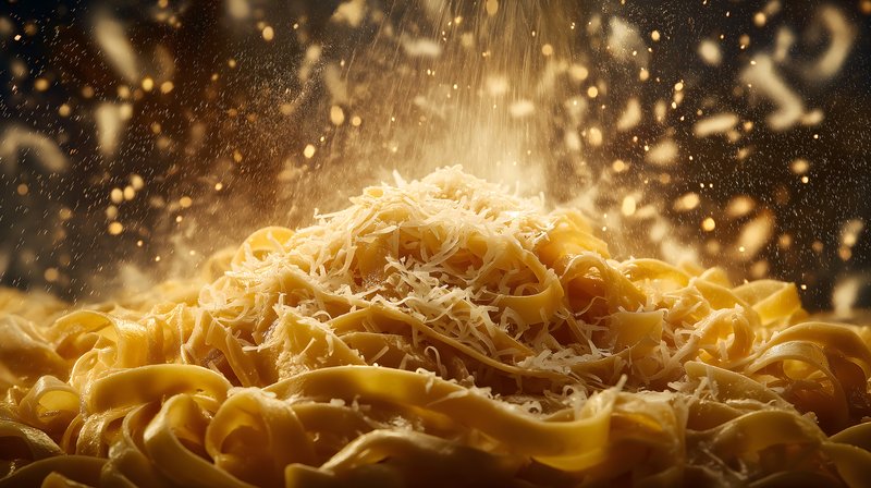 Fresh pasta with cheese on a dark background Free Premium Stock Photo - stock photo