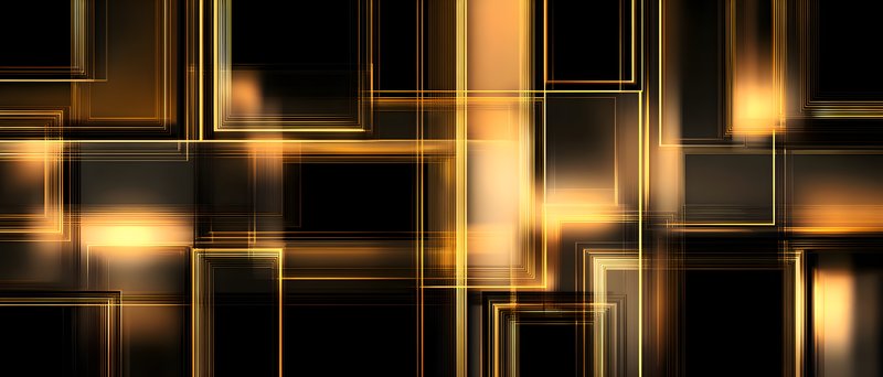 A pattern of lines and shapes in black and gold colors Free Premium Stock Image - stock photo