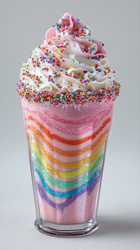 Colorful drink with cream and sprinkles in a glass Free Premium Stock Photo - stock photo