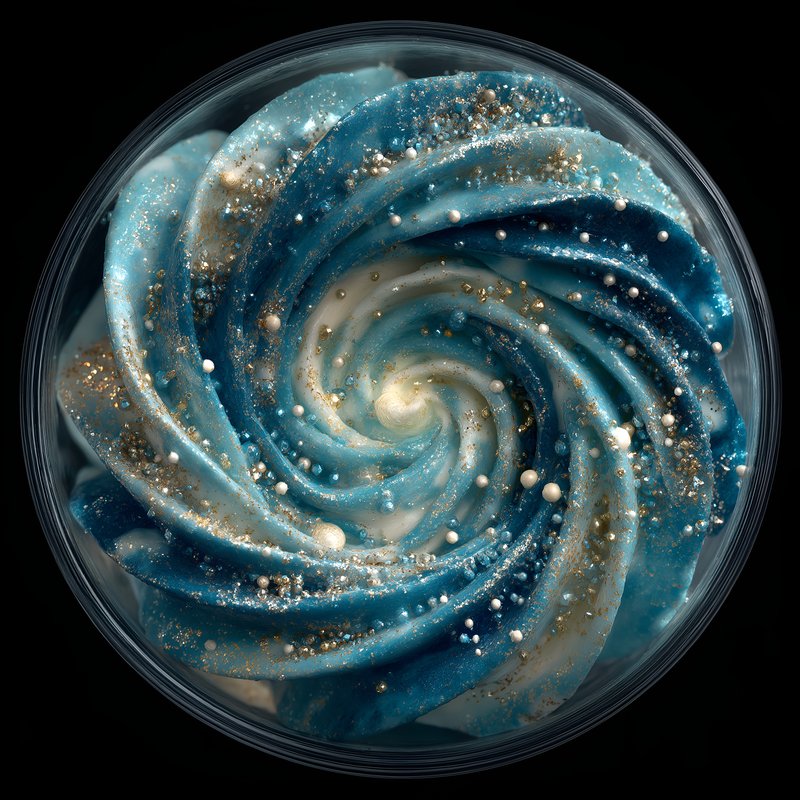 Blue and white swirl dessert with sprinkles in a cup Free Premium Stock Photo - stock photo