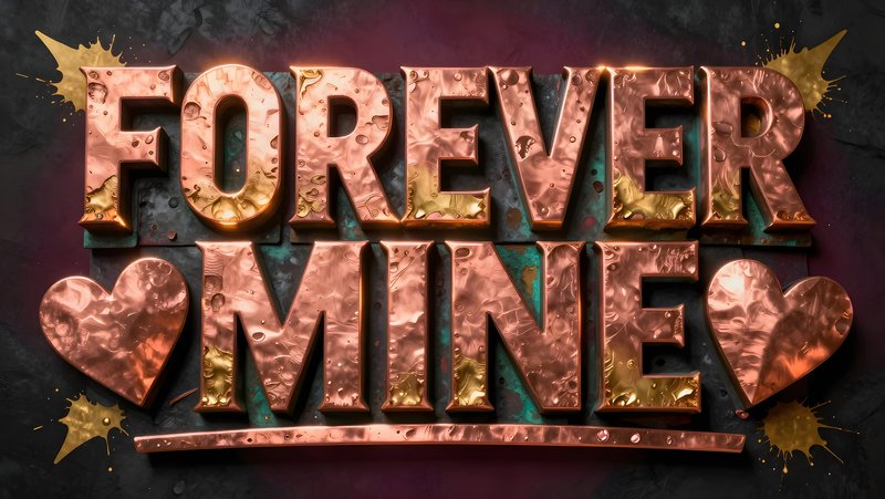 Words forever mine stand out on a dark background Free Premium Stock Photo - stock photo