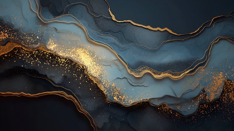 Artistic design of flowing lines with gold accents Free Premium Stock Image - stock photo