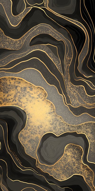 Abstract design with black and gold patterns on surface Free Premium Stock Photo - stock photo
