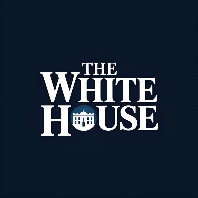 White House logo on a dark background shows official symbol Premium Stock Photo - stock photo