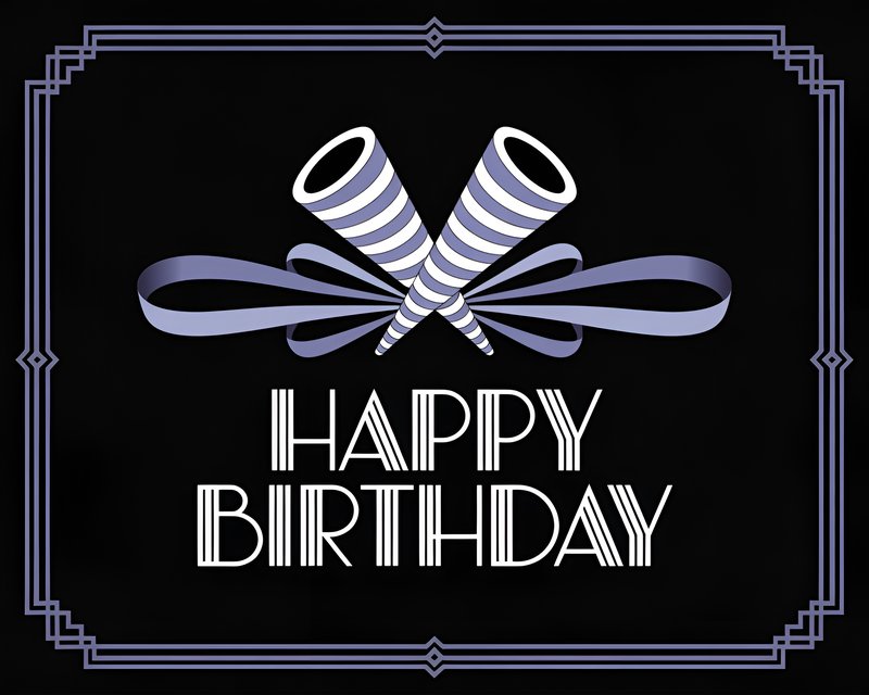 Happy birthday celebration with party favors and ribbons Premium Stock Photo - stock photo