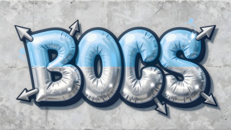 Graffiti art displays bold letters on a concrete wall Premium Stock Image - stock photo