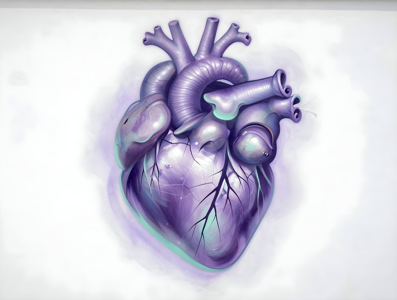 Modern art piece showing a heart with unique design features Premium Stock Image - stock photo