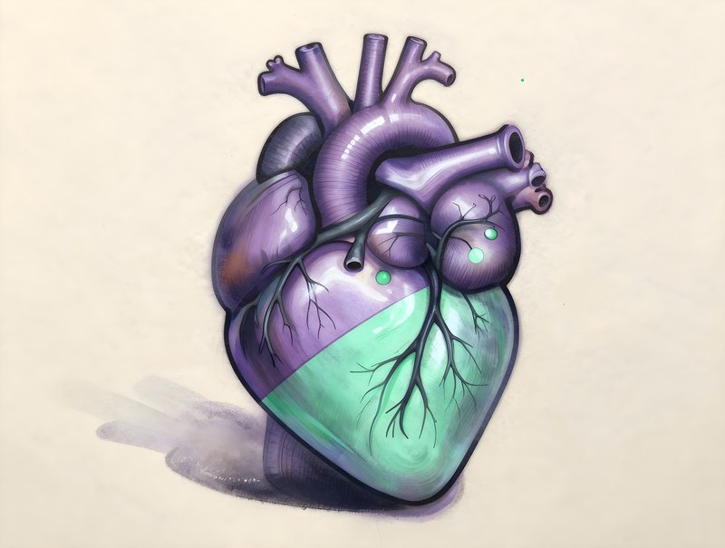 Colorful heart design shows various features and details Premium Stock Image - stock photo