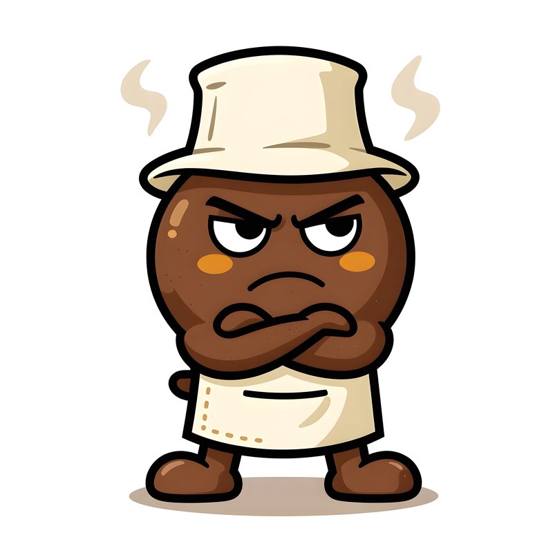 Chef character with crossed arms and a hat Premium Stock Image - stock photo