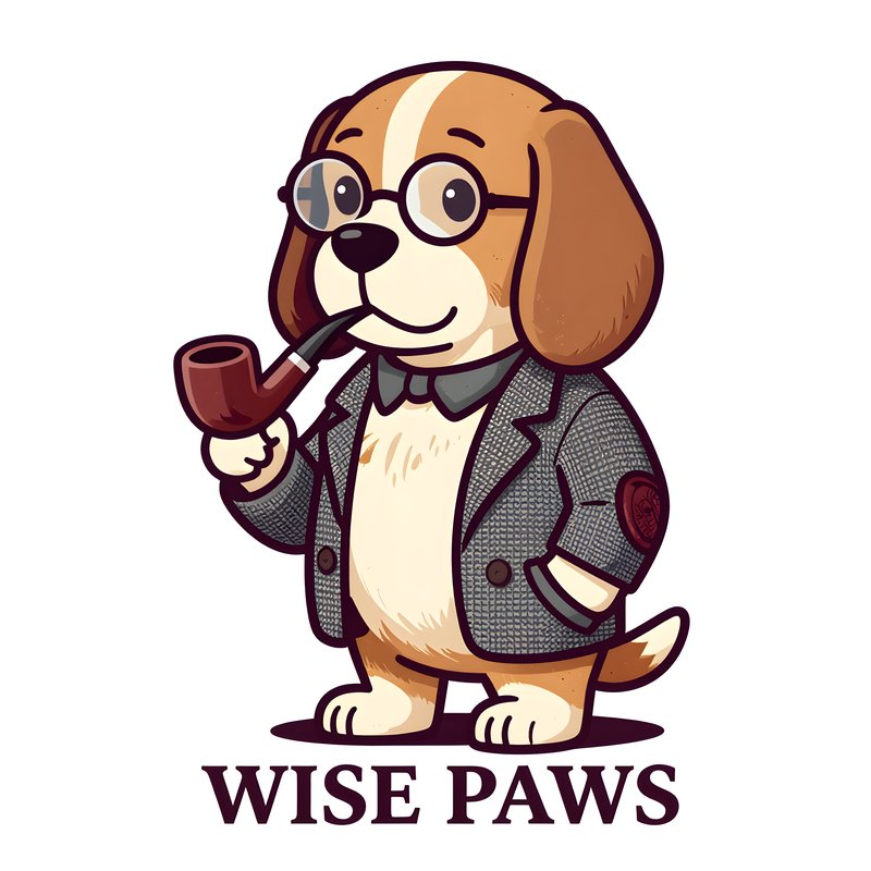 Dog in a suit with glasses holds a pipe and smiles Premium Stock Photo - stock photo