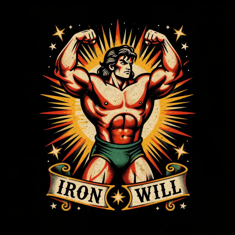 Strong man shows muscles and strength with bright background Premium Stock Photo - stock photo