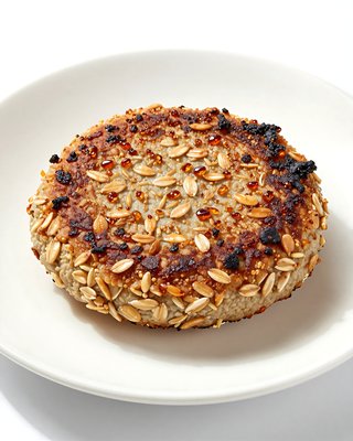 Goetta with Almond Topping and Spice Crust - stock photo