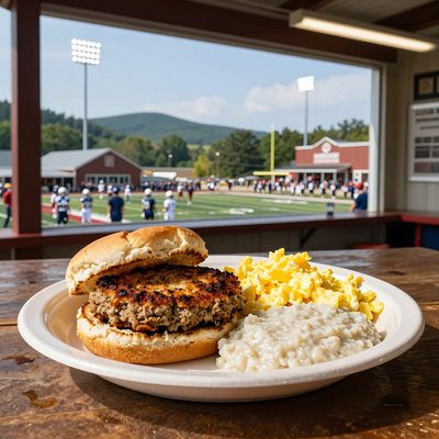 Livermush Sandwich Stadium Game Day Meal - stock photo