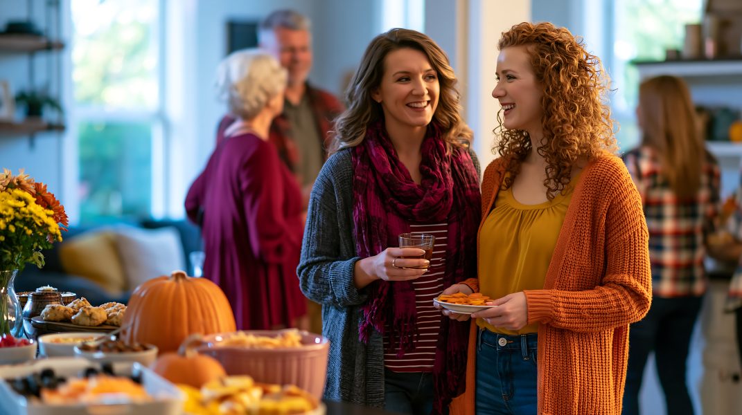 Neighbors Enjoy a Small Local Harvest Festival Together