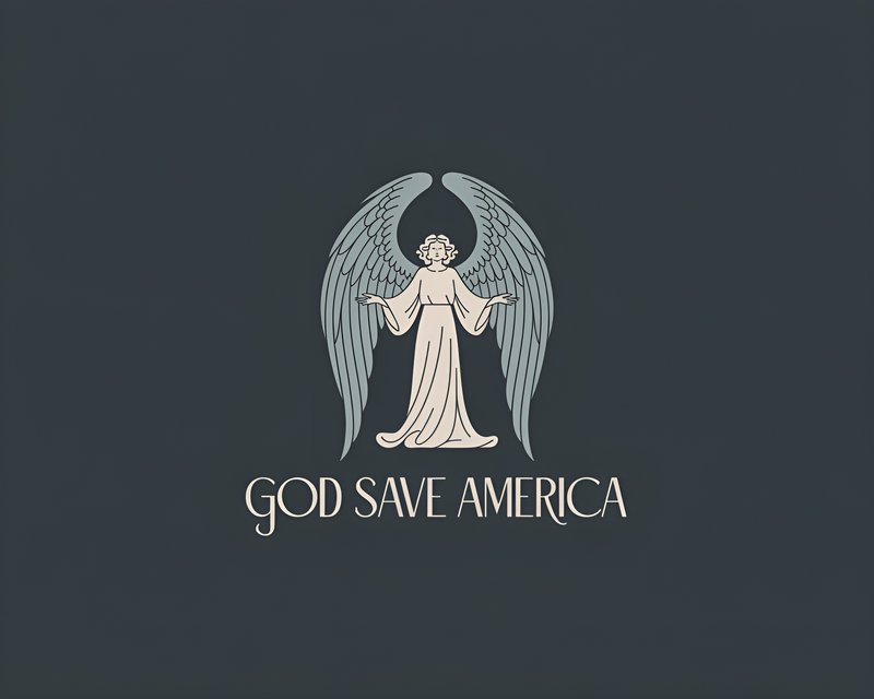 An angel figure stands tall with wings open in a dark background Premium Stock Photo - stock photo