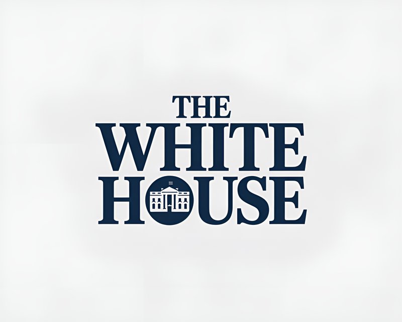 White House logo with official text design displayed clearly Premium Stock Image - stock photo