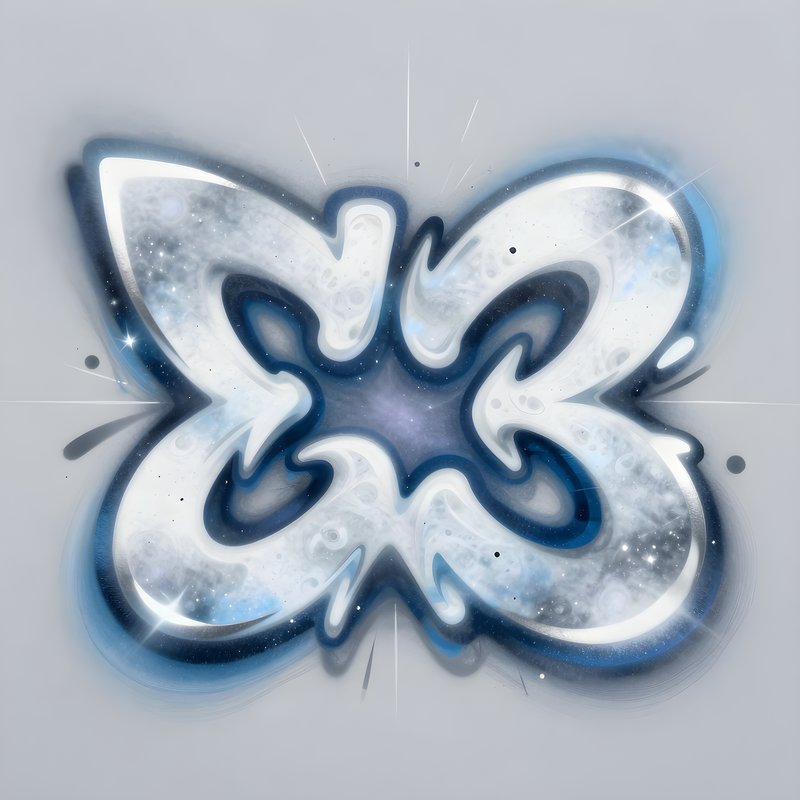 Creative graffiti of a butterfly design on a wall Premium Stock Image - stock photo