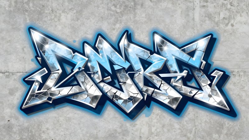 Graffiti art displayed on concrete wall in urban setting Premium Stock Photo - stock photo