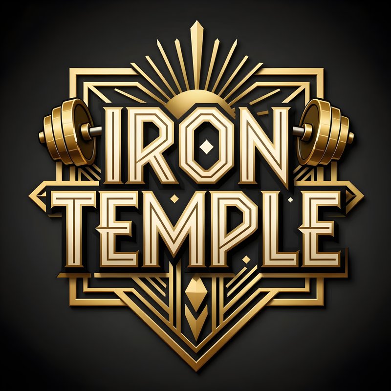 Design of a fitness center logo with weights and sun design Premium Stock Image - stock photo